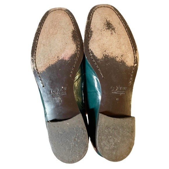 J. Crew Green Patent Leather Loafers - Picture 10 of 11